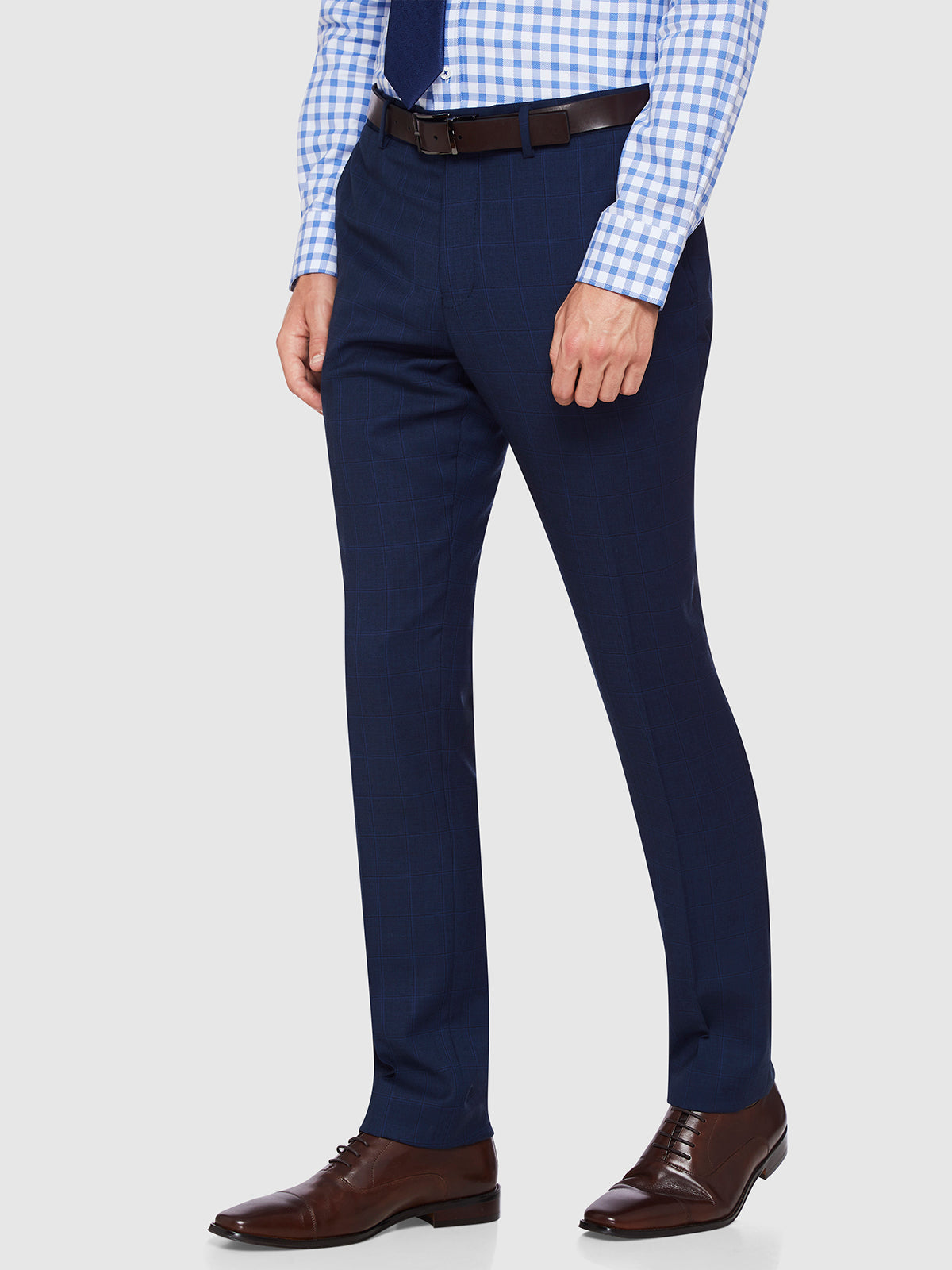 AUDEN WOOL SUIT TROUSERS NAVY