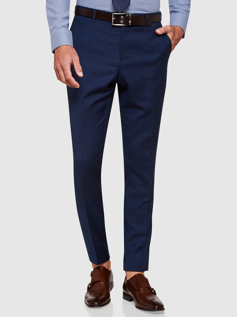 BYRON WOOL SUIT TROUSERS BLUE