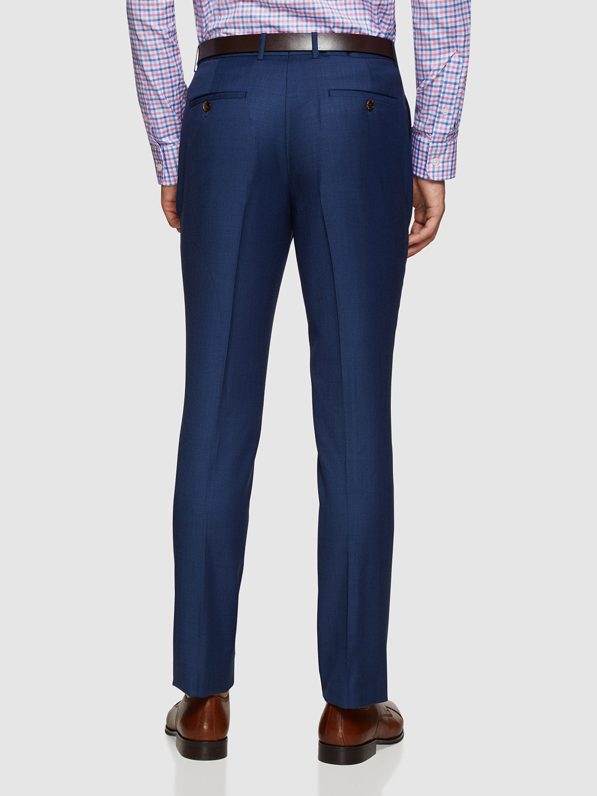 HOPKINS WOOL SUIT TROUSERS BLUE