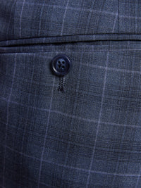 AUDEN ECO CHECKED SUIT TROUSERS GUNMETAL