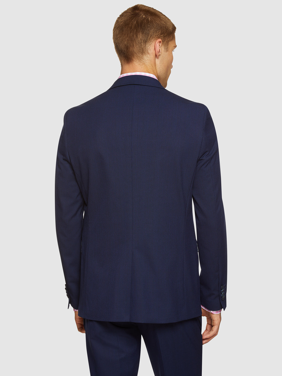 AUDEN ECO CHECKED SUIT JACKET NAVY