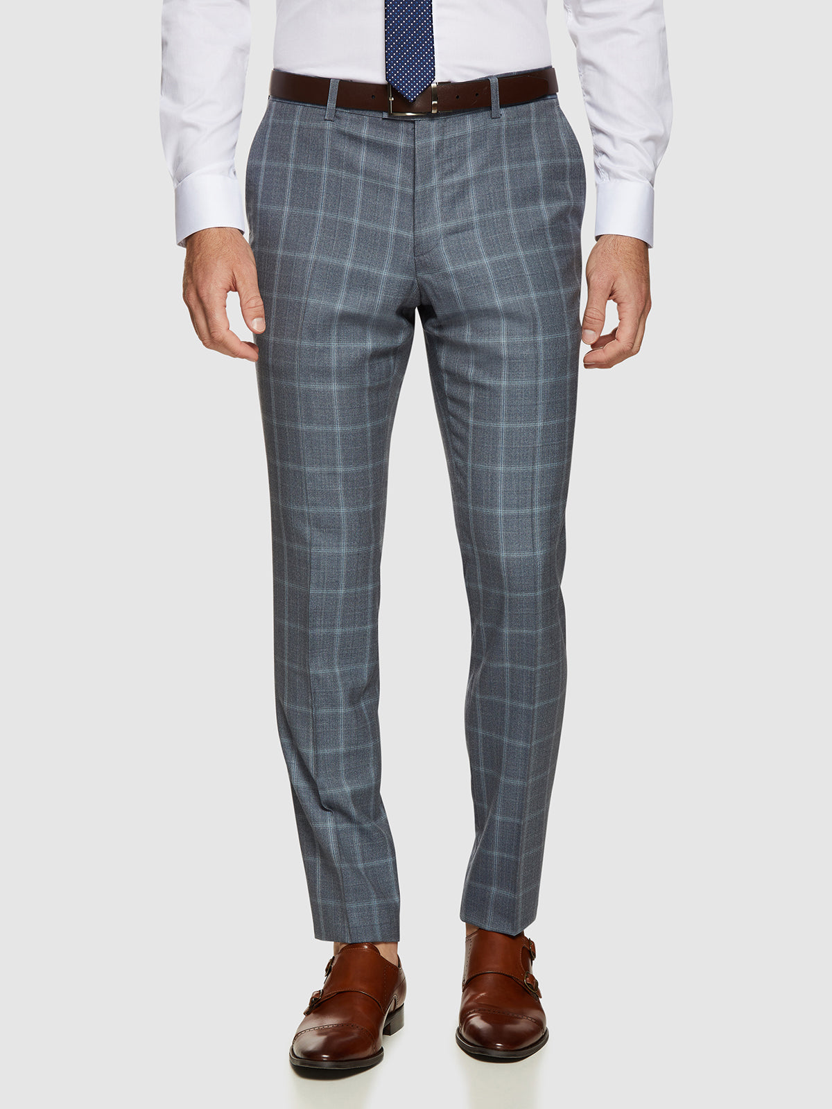 HOPKINS WOOL CHECKED TROUSERS