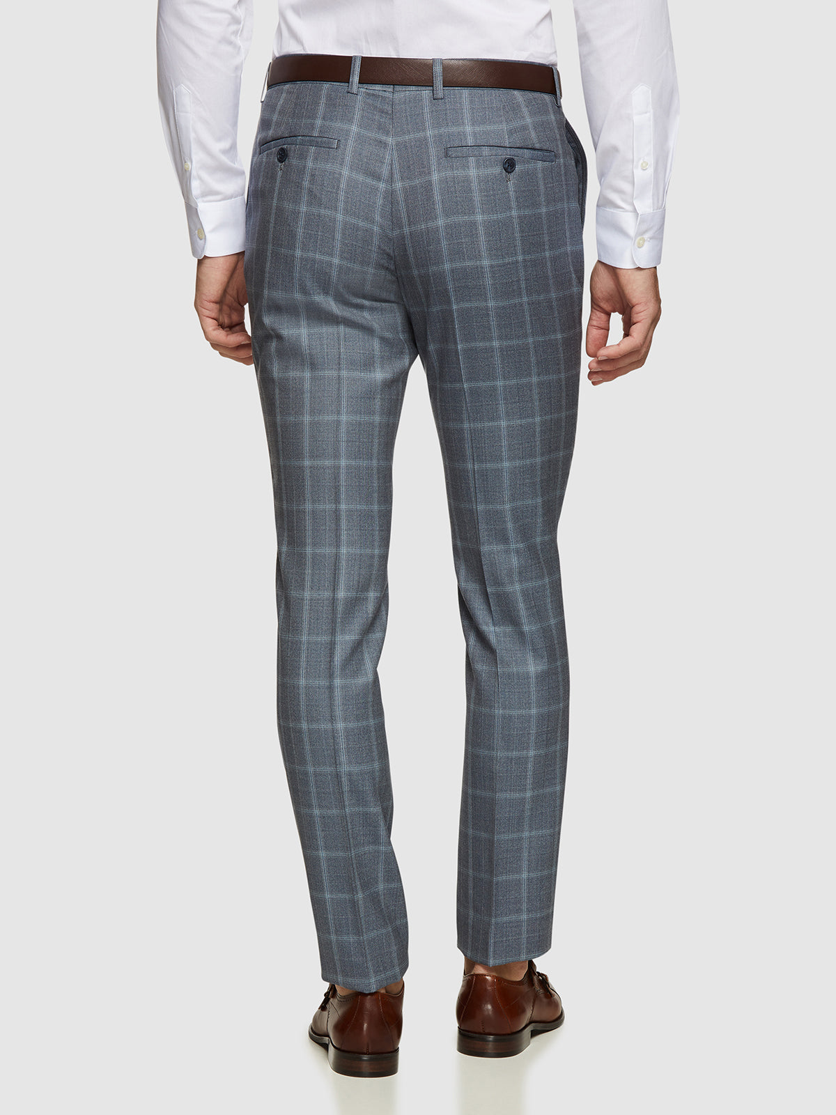 HOPKINS WOOL CHECKED TROUSERS