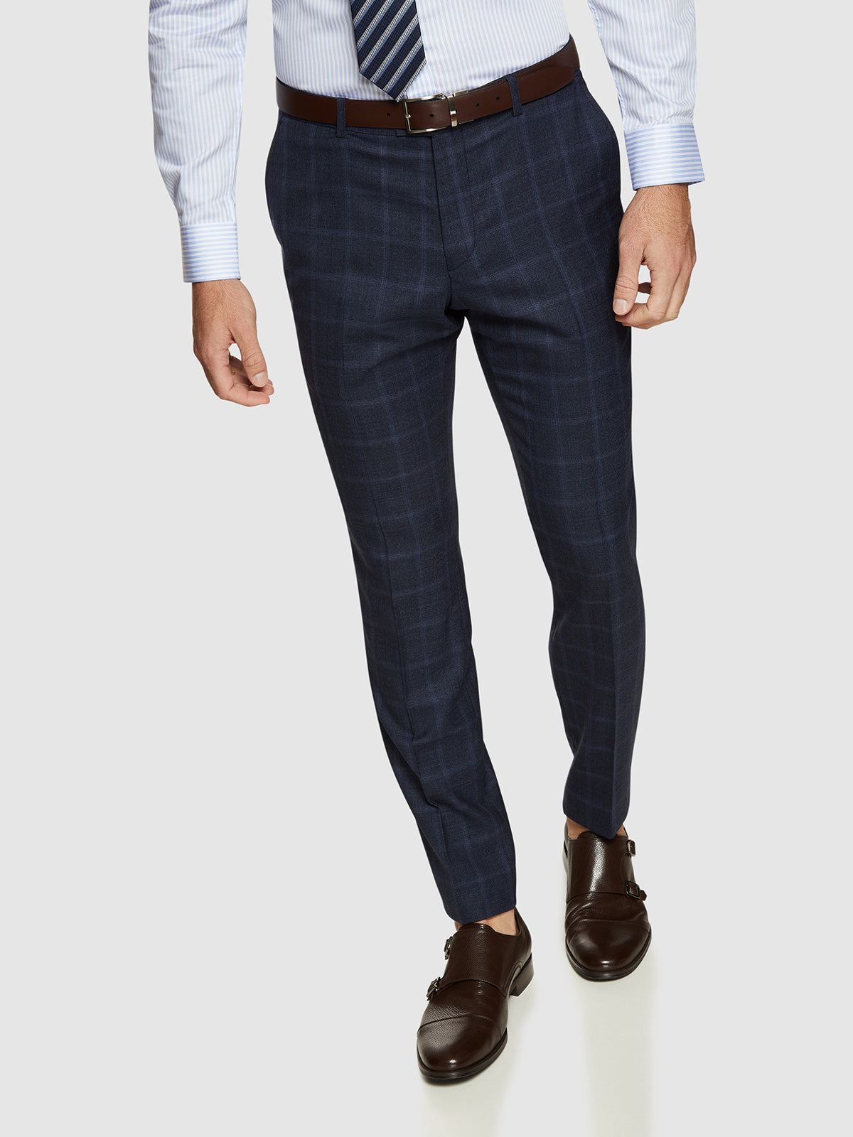 HOPKINS WOOL CHECKED TROUSERS
