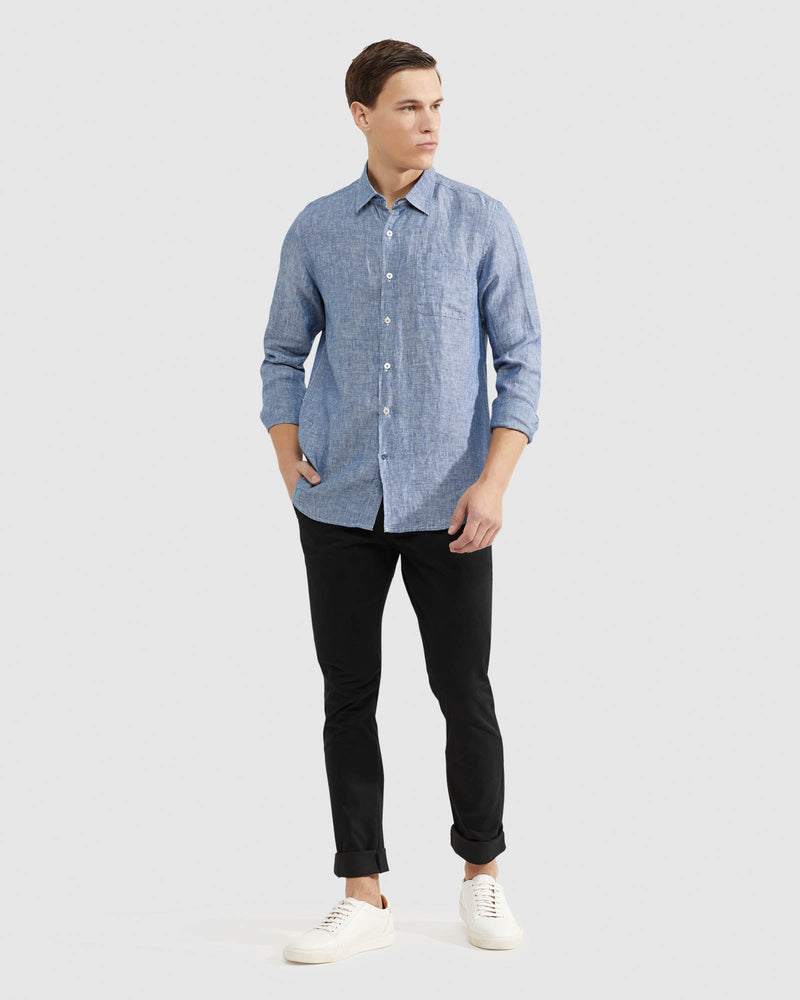 HOLLOWAY PURE LINEN SHIRT MENS SHIRTS