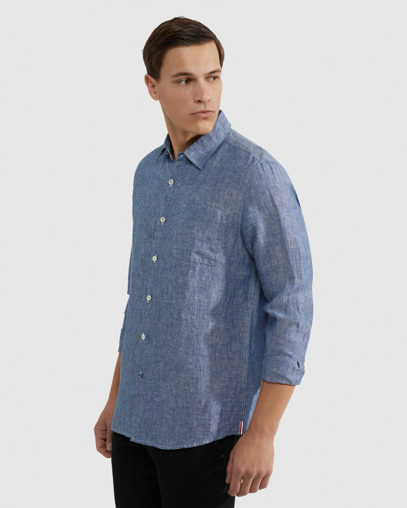 HOLLOWAY PURE LINEN SHIRT MENS SHIRTS