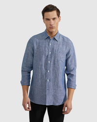 HOLLOWAY PURE LINEN SHIRT MENS SHIRTS