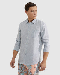HOLLOWAY PURE LINEN SHIRT MENS SHIRTS