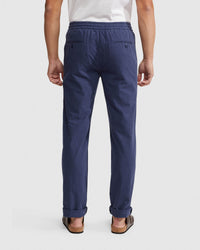 FRASER LINEN COTTON PULLON PANTS MENS TROUSERS