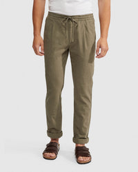 FRASER LINEN COTTON PULLON PANTS MENS TROUSERS