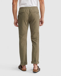 FRASER LINEN COTTON PULLON PANTS MENS TROUSERS