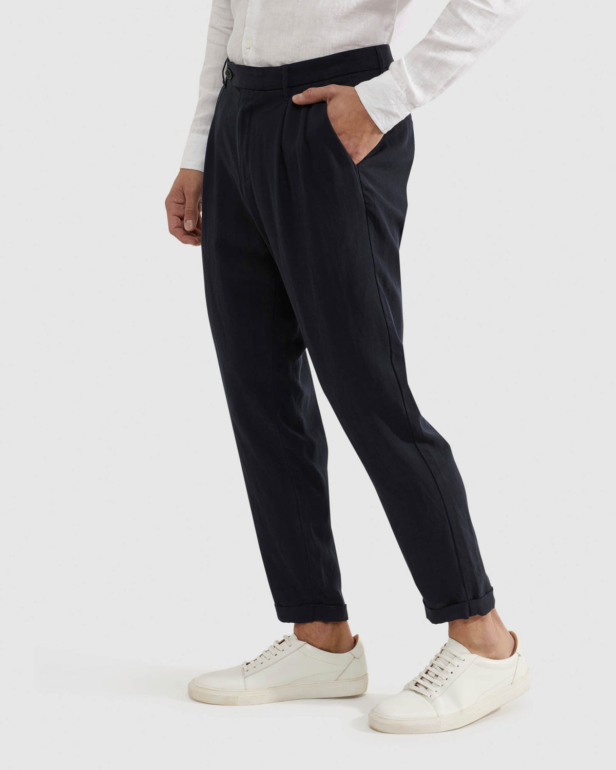GARRAD TENCEL LINEN CASUAL TROUSERS MENS TROUSERS