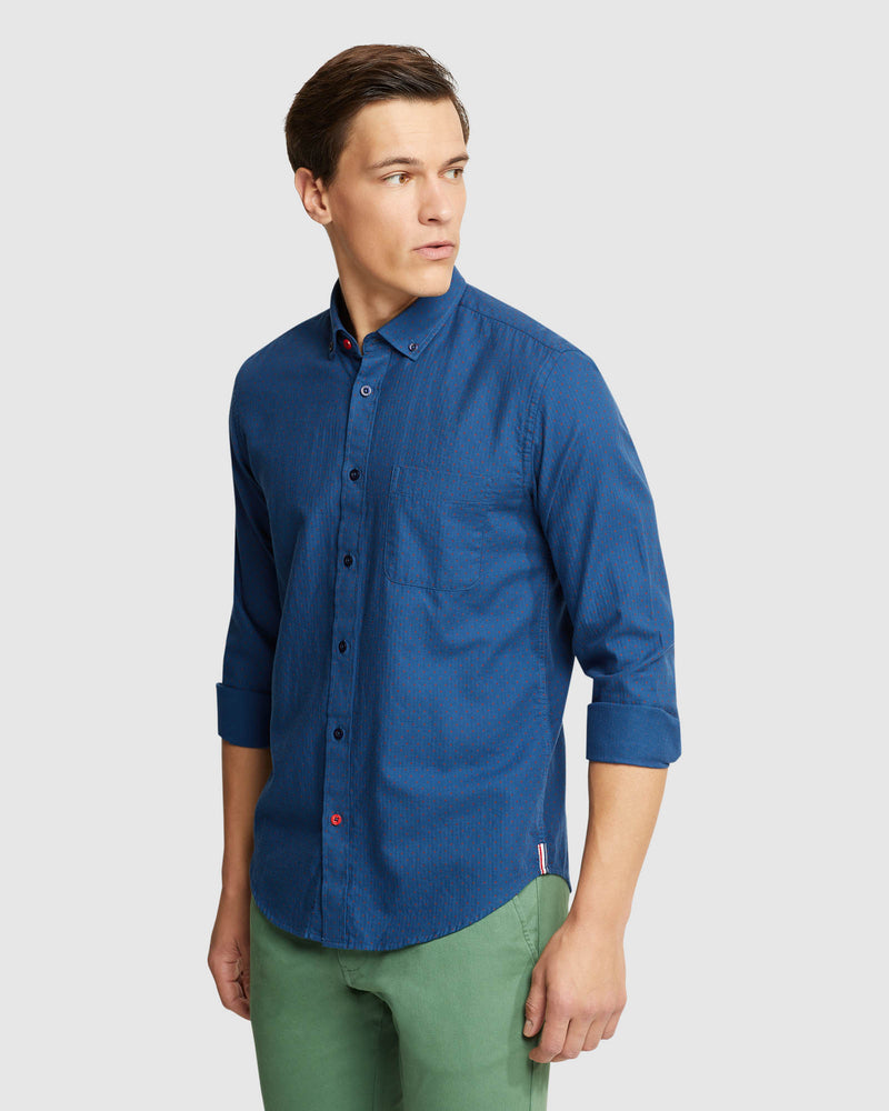 STRATTON SPOT PRINTED SHIRT MENS SHIRTS