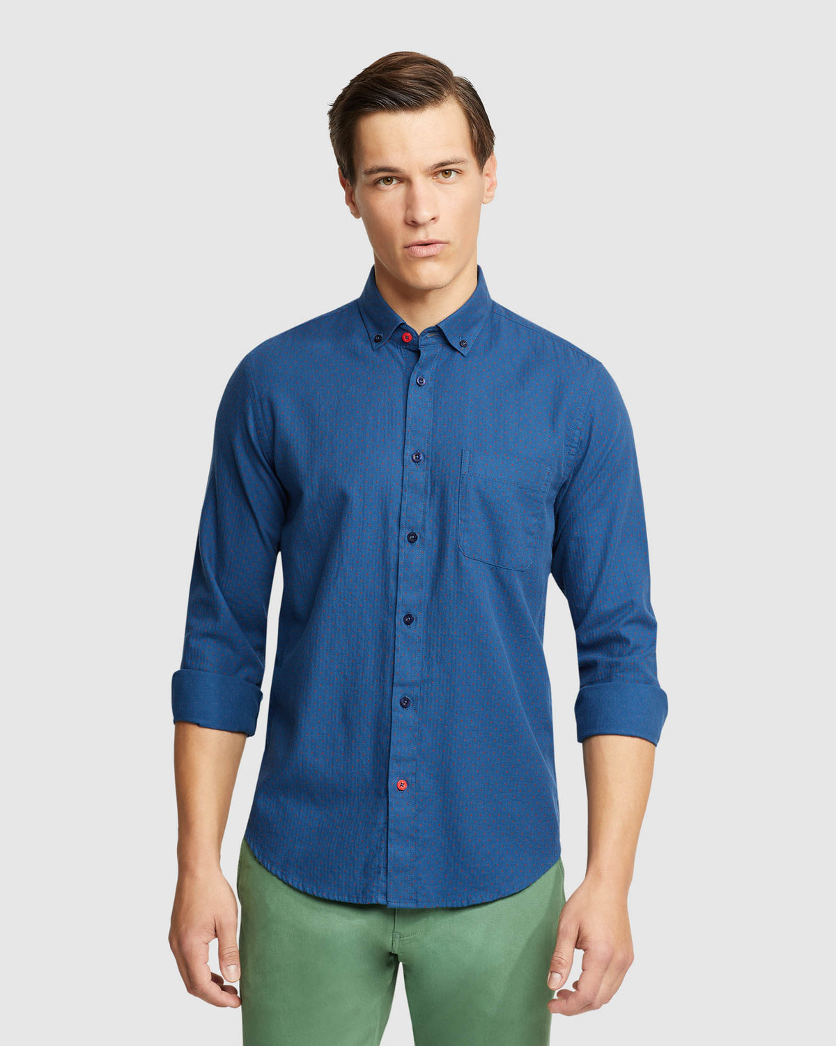 STRATTON SPOT PRINTED SHIRT MENS SHIRTS
