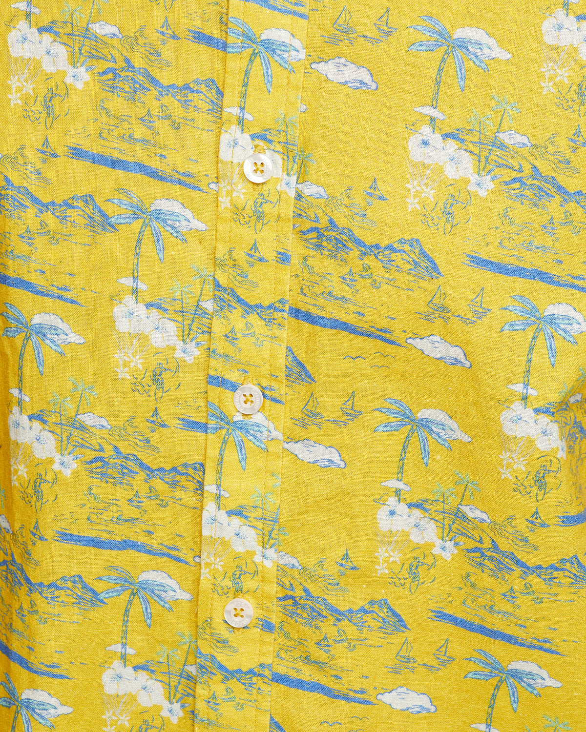 LEYTON LINEN COTTON PRTD SHORT SLEEVE SHIRT MENS SHIRTS