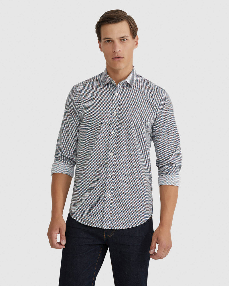 KENTON PRINTED COTTON SHIRT MENS SHIRTS