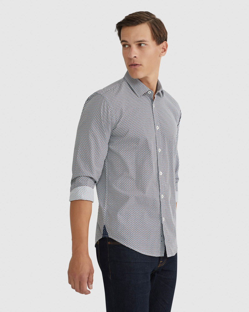 KENTON PRINTED COTTON SHIRT MENS SHIRTS
