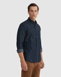 PORTLAND INDIGO DENIM SHIRT MENS SHIRTS