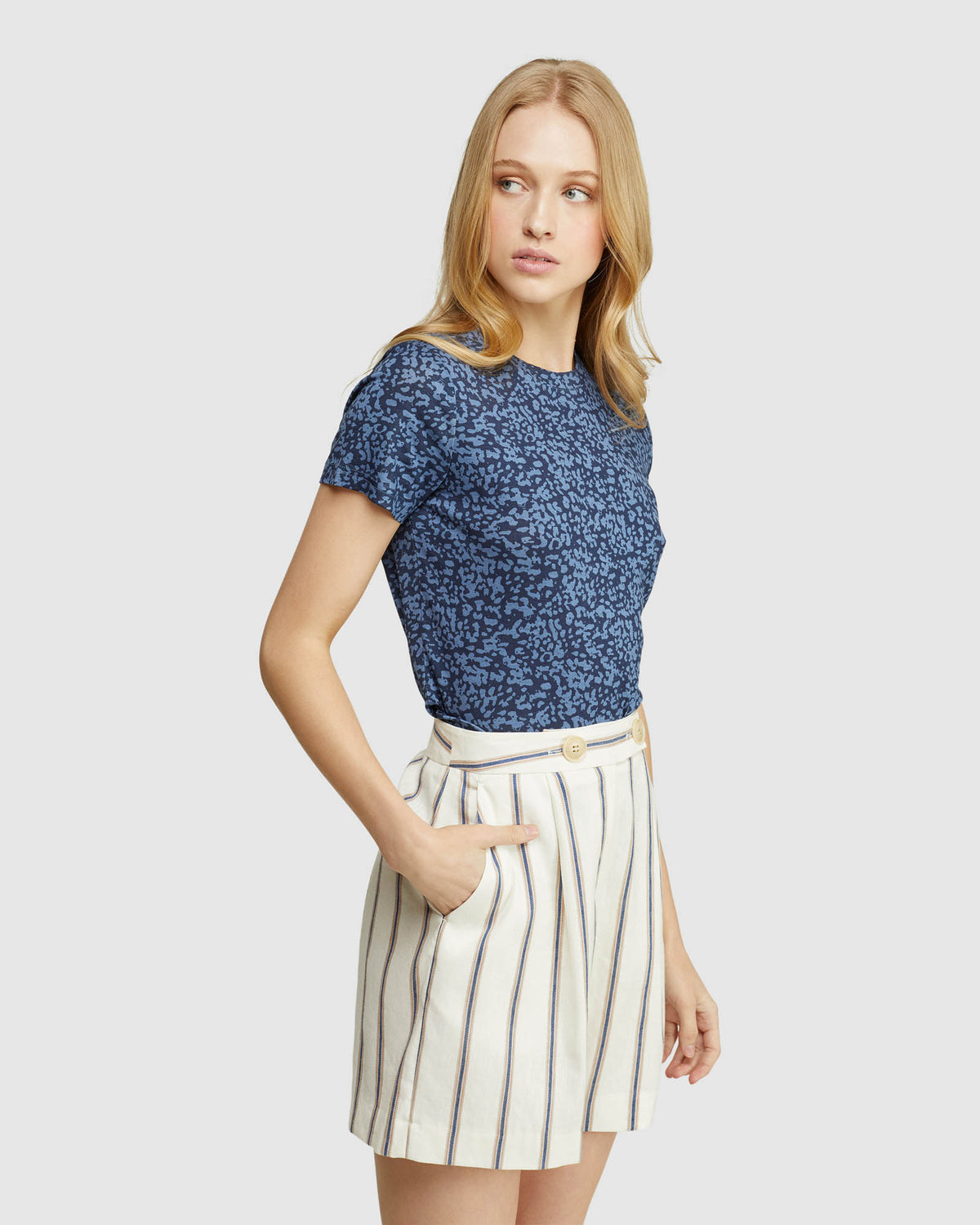 DOTTY ANIMAL PRINTED T-SHIRT WOMENS TOPS