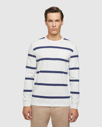 RUGBY STRIPE LONG SLEEVE T-SHIRT MENS KNITS