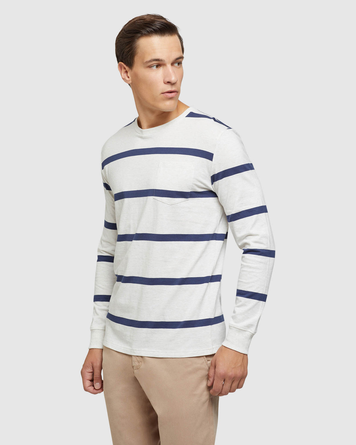 RUGBY STRIPE LONG SLEEVE T-SHIRT MENS KNITS
