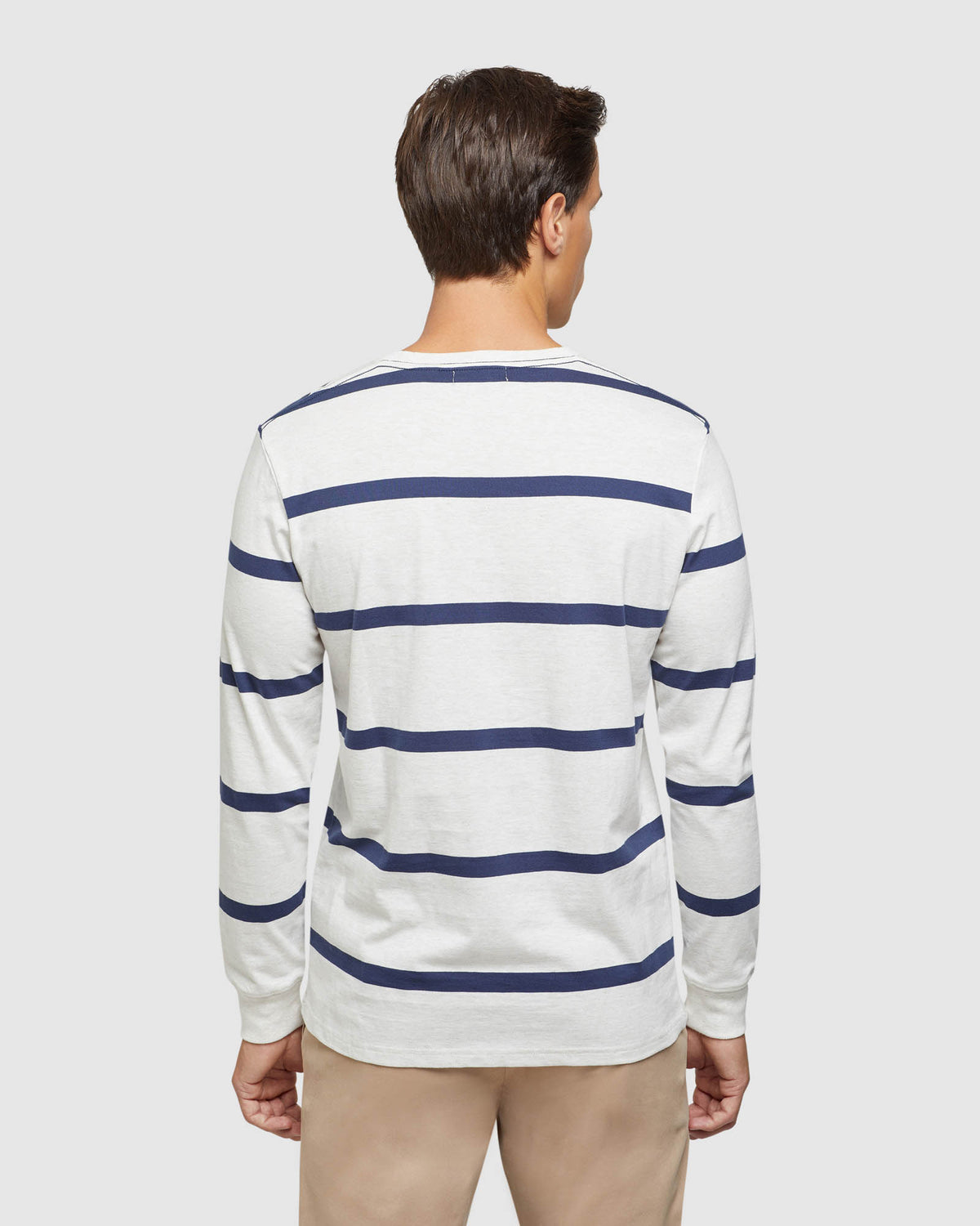 RUGBY STRIPE LONG SLEEVE T-SHIRT MENS KNITS