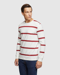 RUGBY STRIPE LONG SLEEVE T-SHIRT MENS KNITS