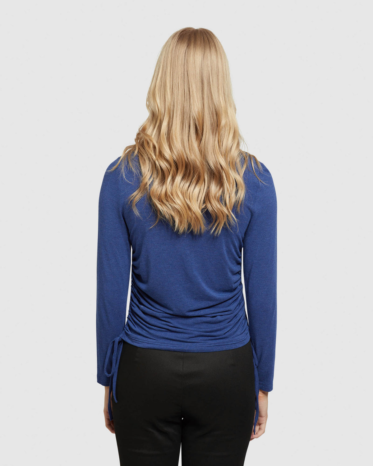 TWIGGY GATHERED SIDE T-SHIRT WOMENS TOPS