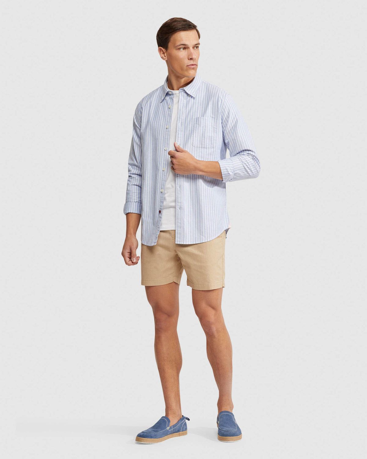 PORTLAND OXFORD WEAVE STRIPED SHIRT MENS SHIRTS