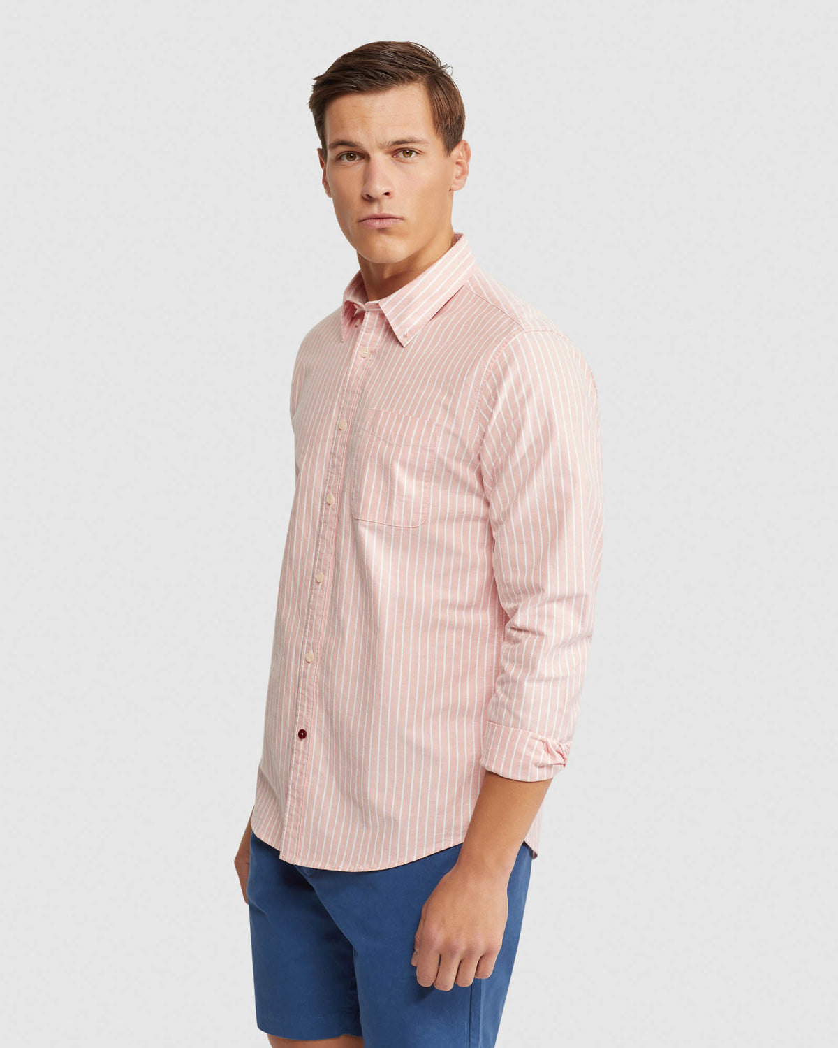 PORTLAND OXFORD WEAVE STRIPED SHIRT MENS SHIRTS