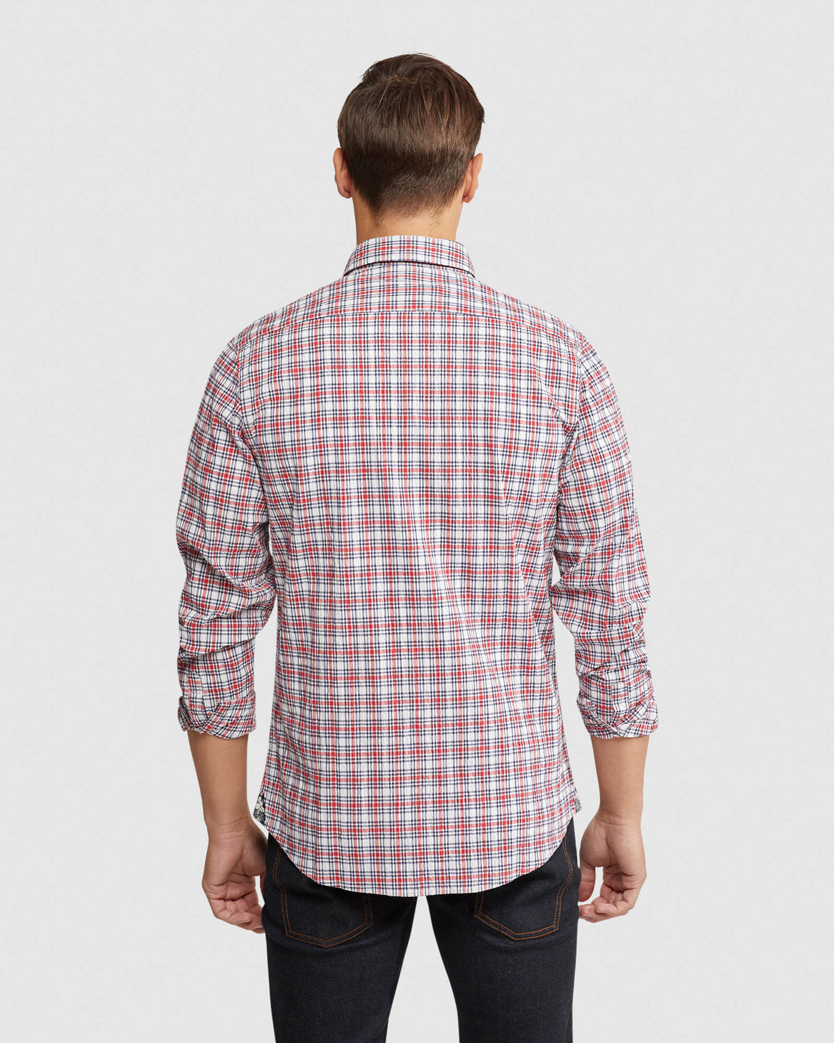 PORTLAND SEERSUCKER CHECK REGULAR SHIRT MENS SHIRTS