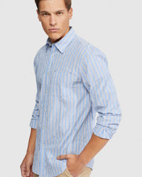 UXBRIDGE SEERSUCKER STRIPED SHIRT MENS SHIRTS