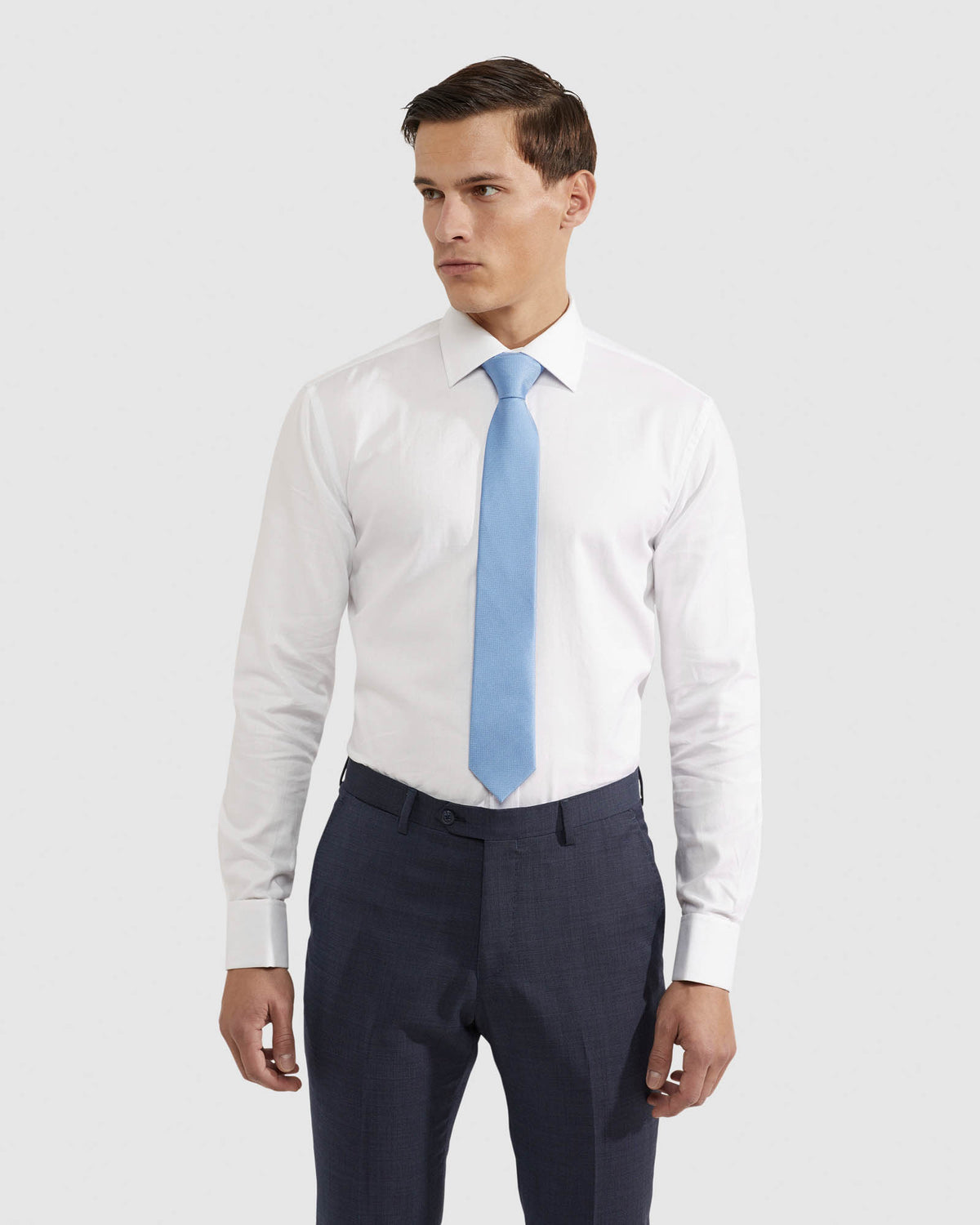 ISLINGTON REGULAR FRENCH CUFF HERRINGBONE SHIRT MENS SHIRTS