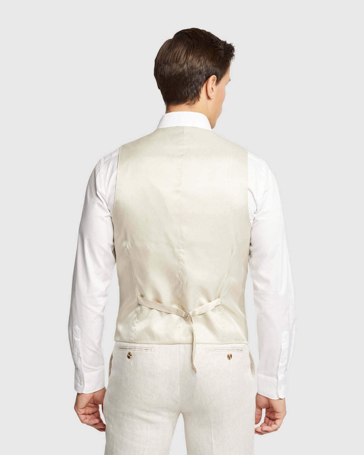 LINEN VEST MENS JACKETS AND COATS