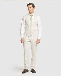 LINEN VEST MENS JACKETS AND COATS