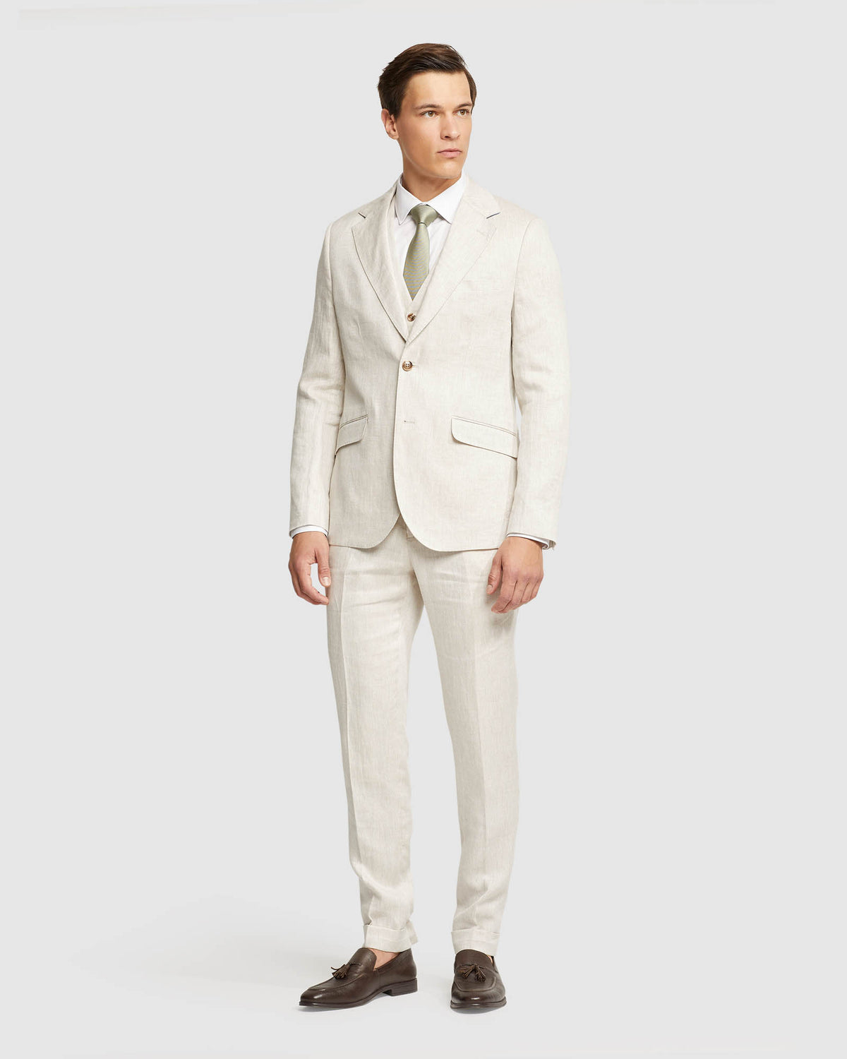 LINEN VEST MENS JACKETS AND COATS