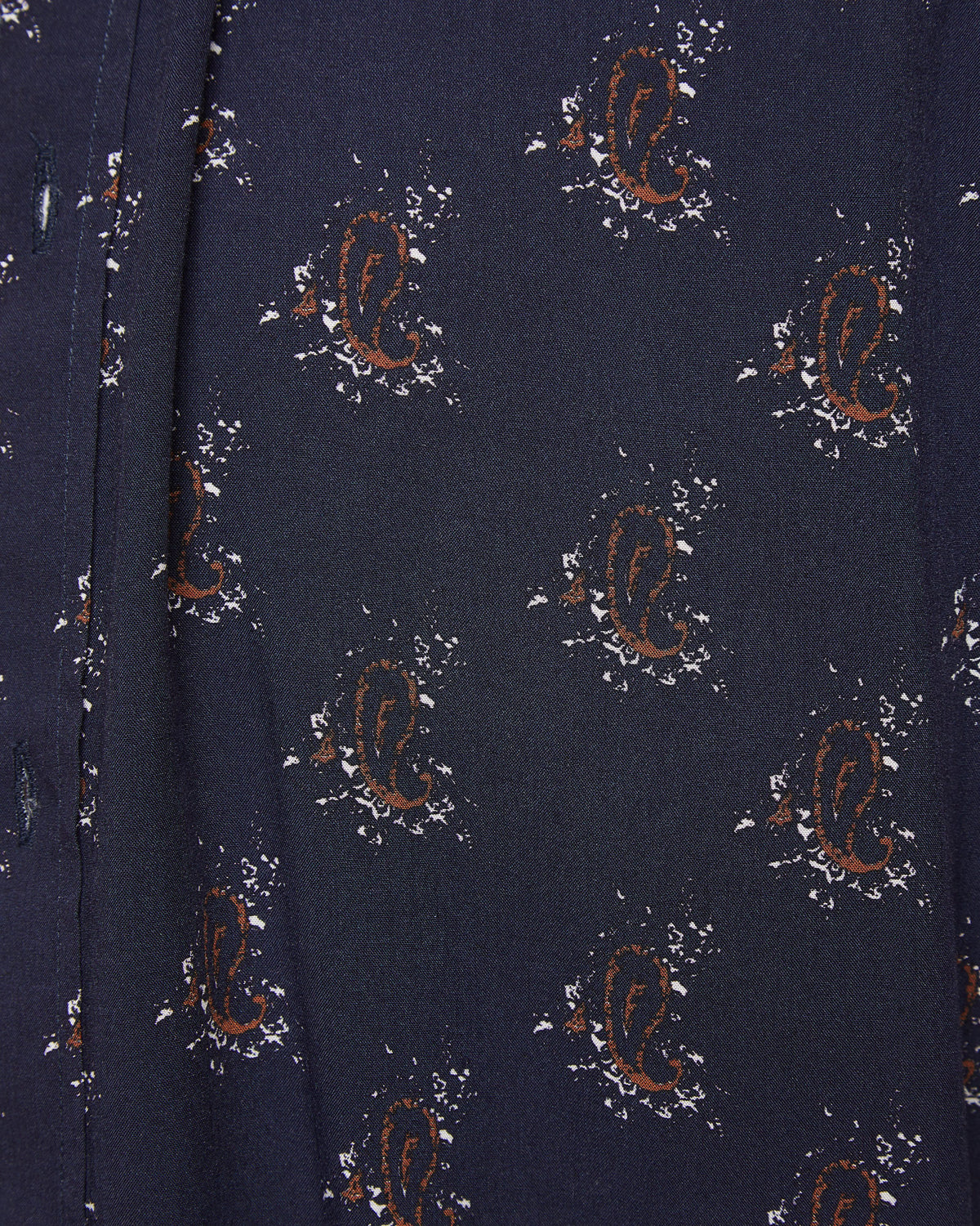 KENTON PAISLEY PRINT REGULAR SHIRT NAVY/TAN