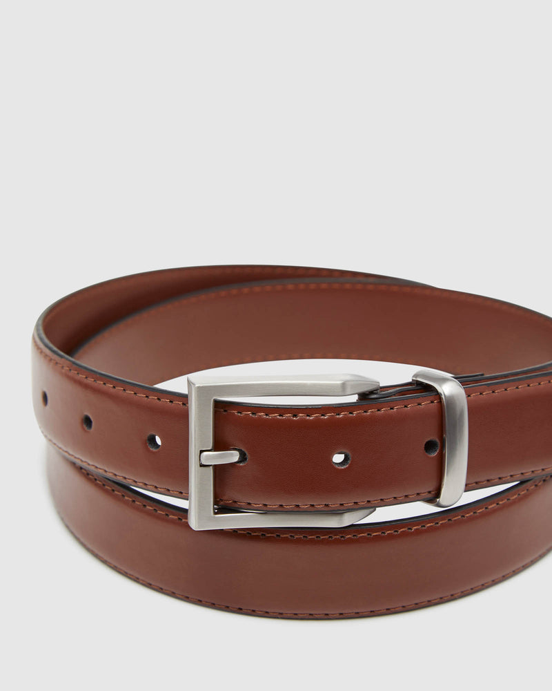 ARLEN LEATHER BELT BROWN