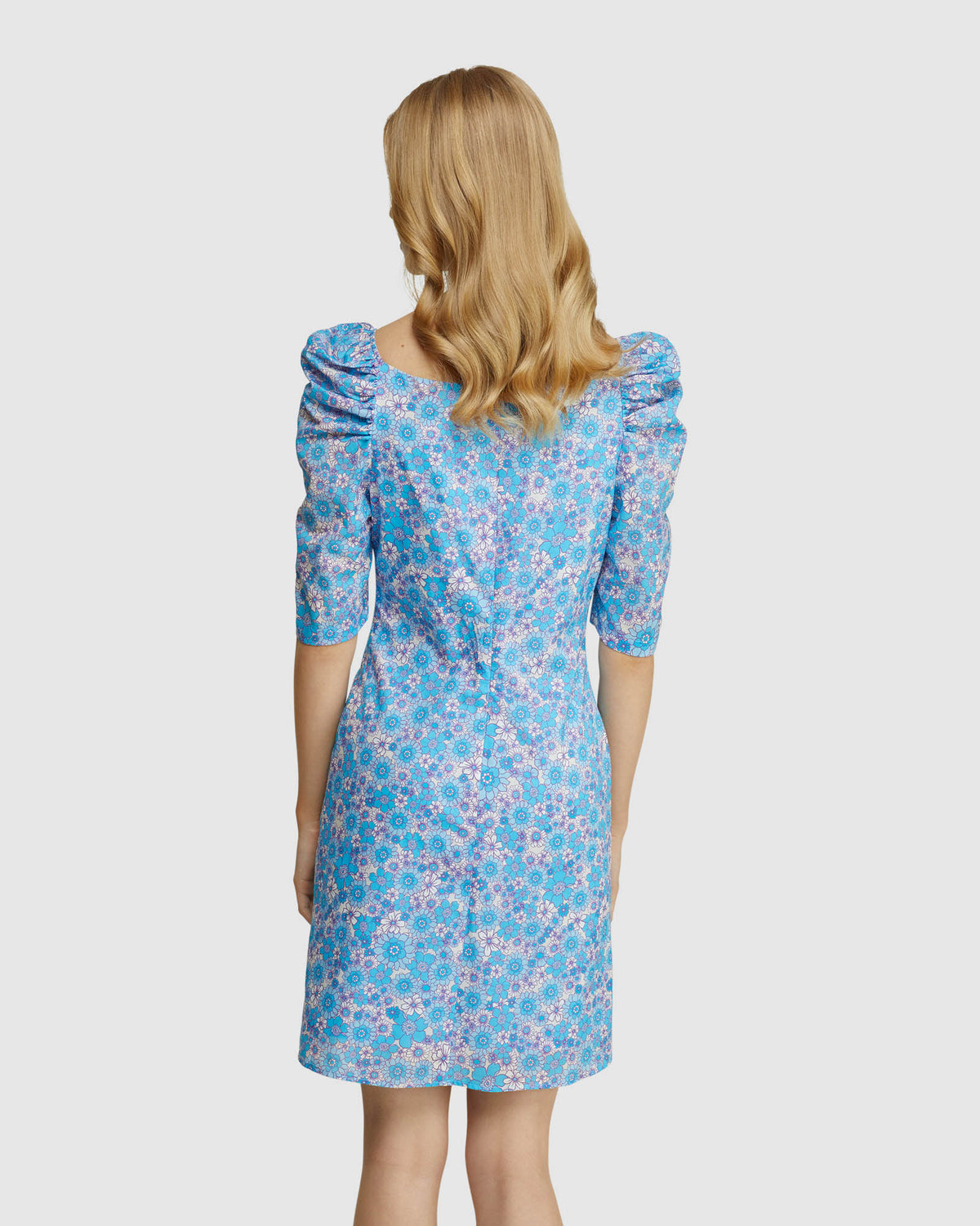 PRINCETON COTTON RETRO FLORAL DRESS WOMENS DRESSES