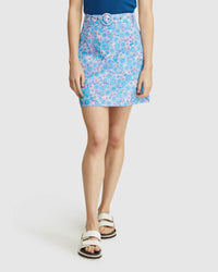 LEXIE COTTON RETRO FLORAL SKIRT WOMENS SKIRTS