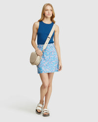 LEXIE COTTON RETRO FLORAL SKIRT WOMENS SKIRTS