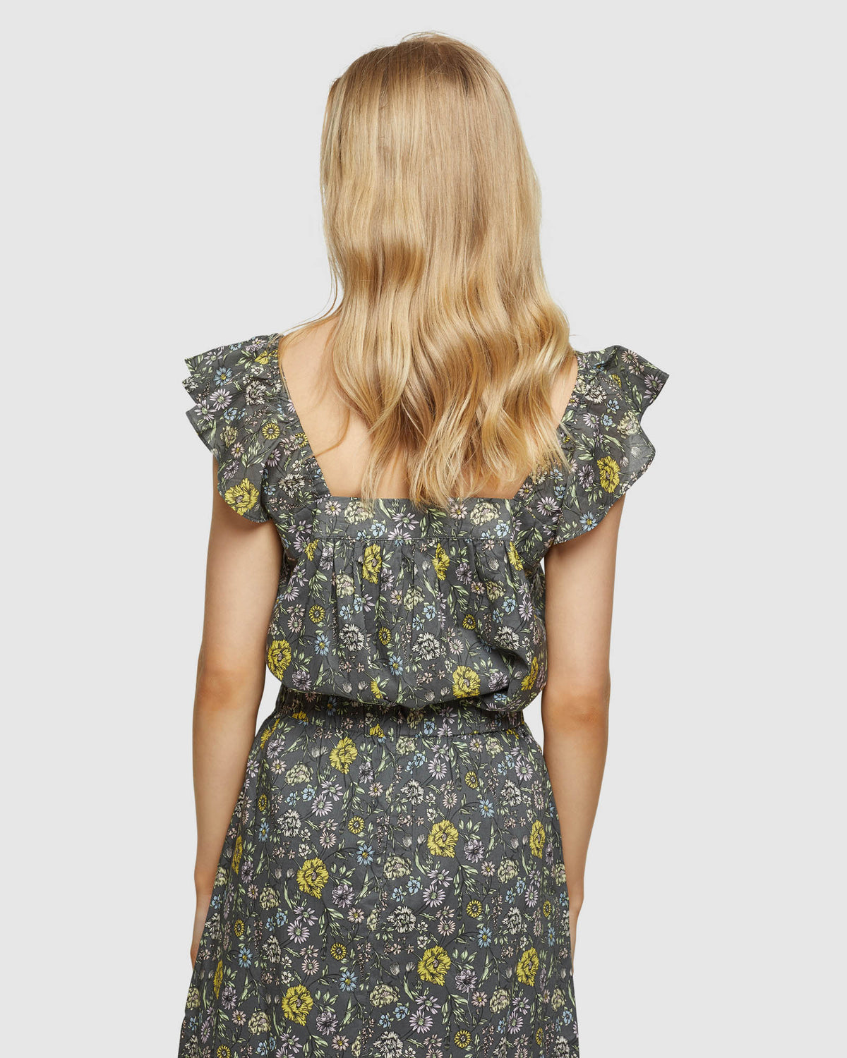 LUCIELLE COTTON PAISLEY PRINT TOP WOMENS TOPS