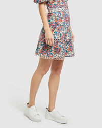 GRETA DITSY FLORAL SKIRT MULTI
