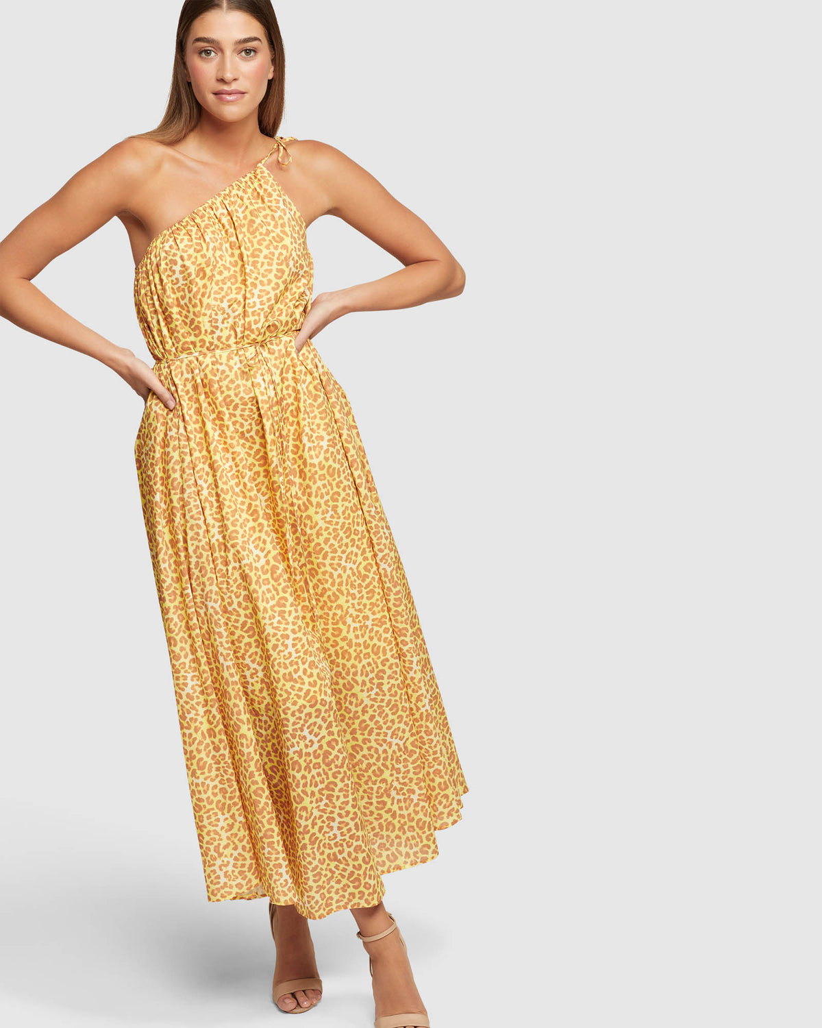 TARA COTTON ANIMAL PRINT DRESS WOMENS DRESSES