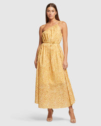 TARA COTTON ANIMAL PRINT DRESS WOMENS DRESSES