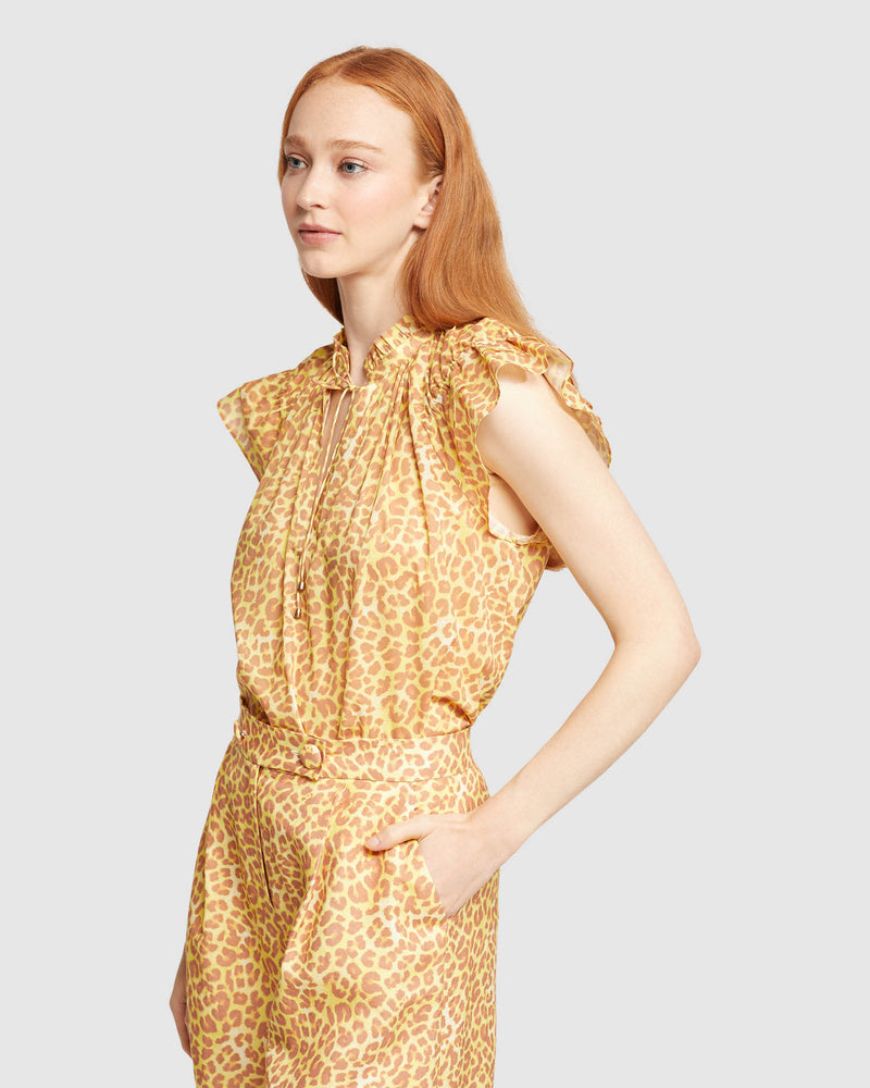 MIHALL ANIMAL PRINT TOP WOMENS TOPS