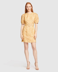 JESSIE LINEN BLEND DRESS WOMENS DRESSES