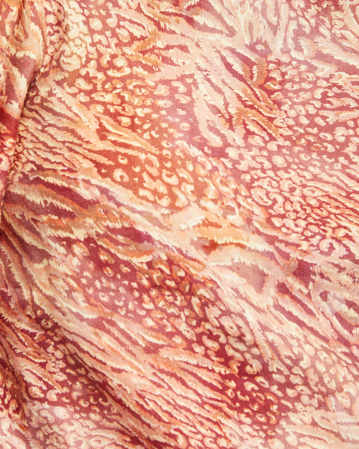 FITZGERALD PRINTED LINEN TOP TANGERINE