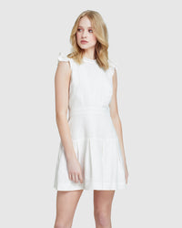 MORRIS LACE INSERT DRESS IVORY