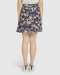 SABRINA FLORAL FLIP SKIRT BLUE